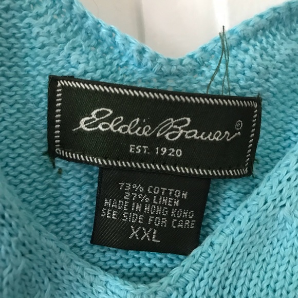 Eddie Baurer Turquoise Sweater Top - Picture 2 of 3